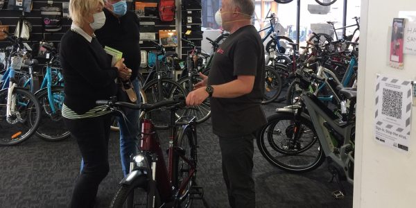 image showing mask wearing in auckland ebike shop