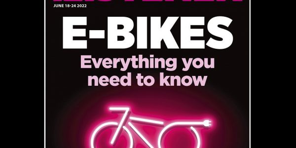 front page of Listener magazine featuring ebike article