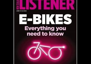front page of Listener magazine featuring ebike article